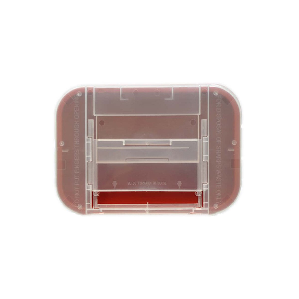 Sharps container, top